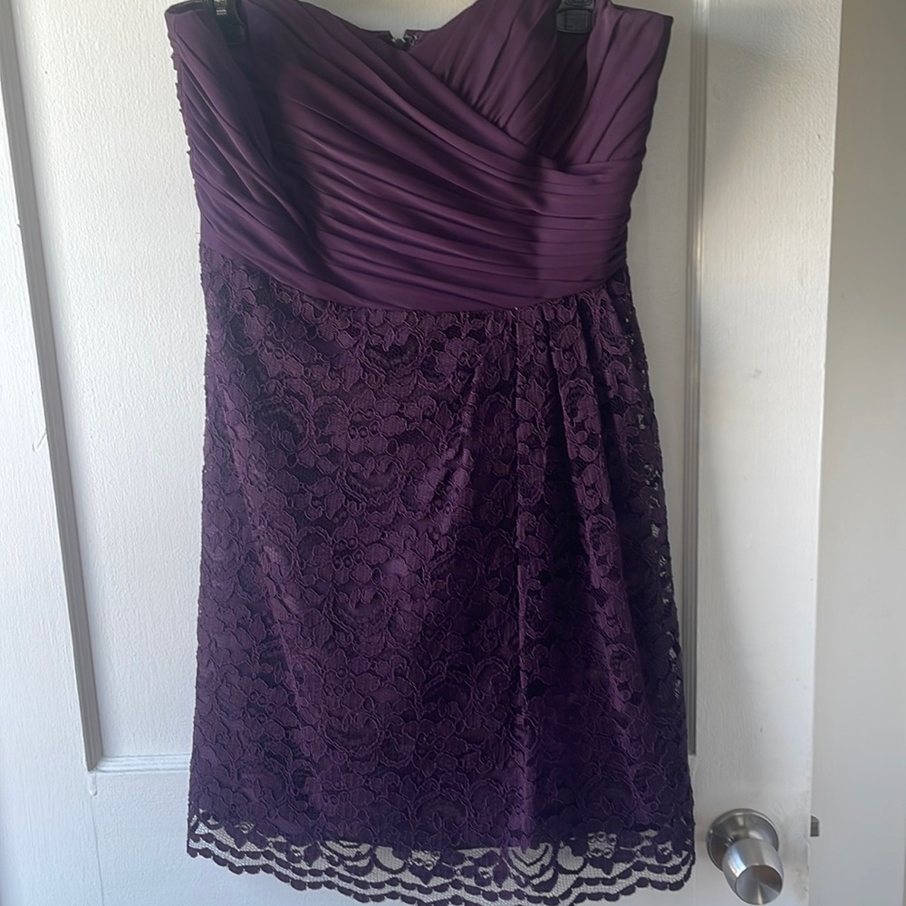 David’s Bridal Purple Semi-Formal Dress